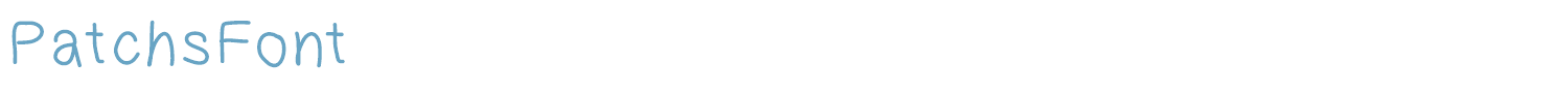 sample PatchsFont font