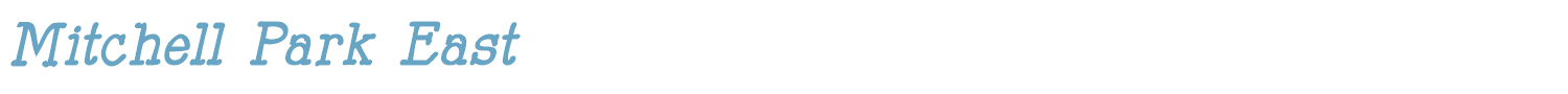 sample Mitchell Park East font