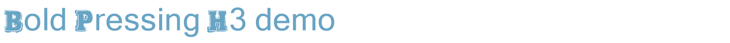 sample Bold Pressing H3 demo font