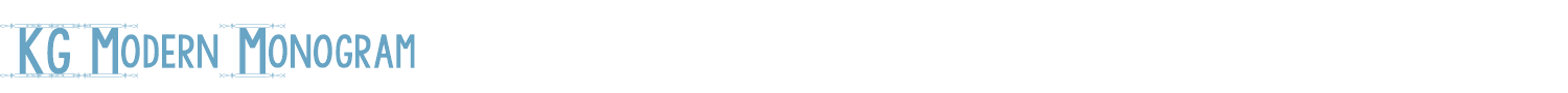 sample KG Modern Monogram font