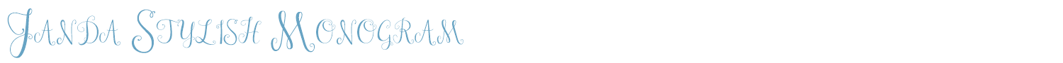 sample Janda Stylish Monogram font