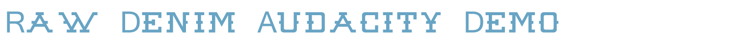 sample Raw Denim Audacity font