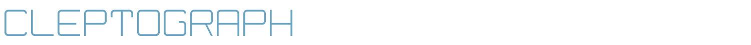 sample Cleptograph font