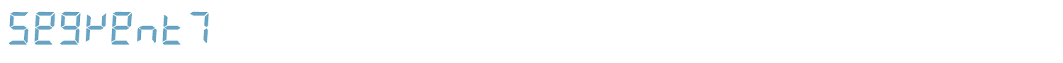 sample Segment7 font