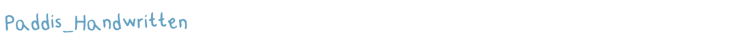 sample Paddis Handwritten font