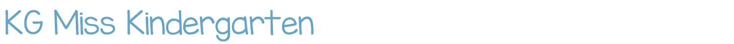 sample KG Miss Kindergarten font