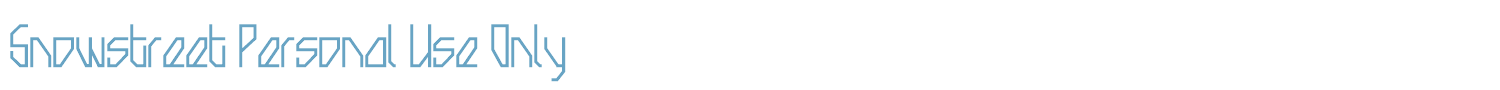 sample Snowstreet Personal Use Only font
