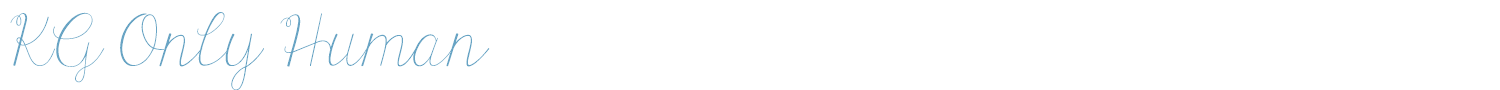 sample KG Only Human font