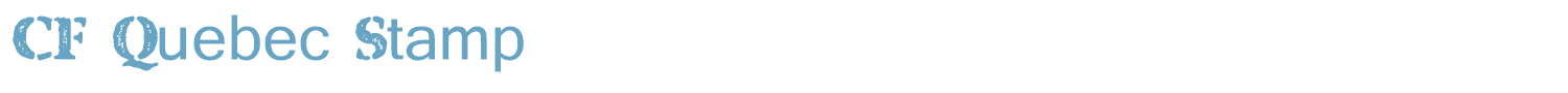 sample CF Quebec Stamp font