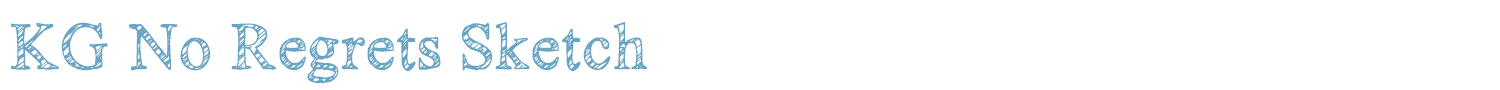 sample KG No Regrets font