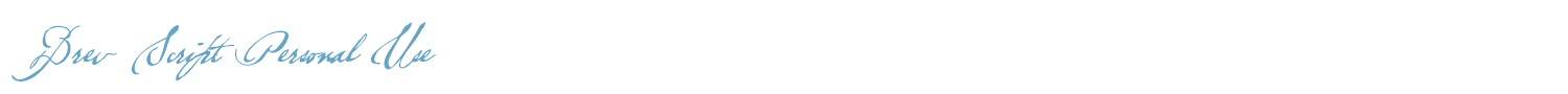 sample Brev Script Personal Use font