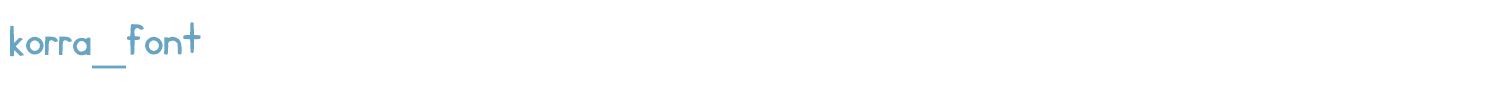 sample korra_font font