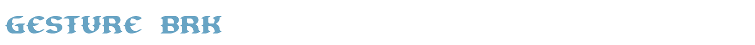 sample Gesture BRK font