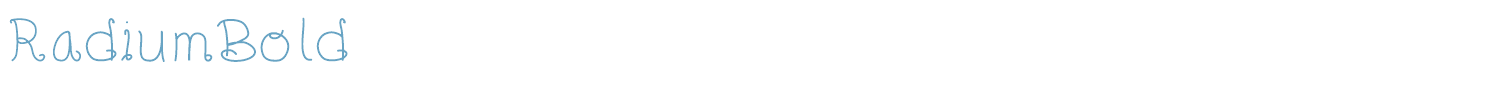 sample RadiumBold font