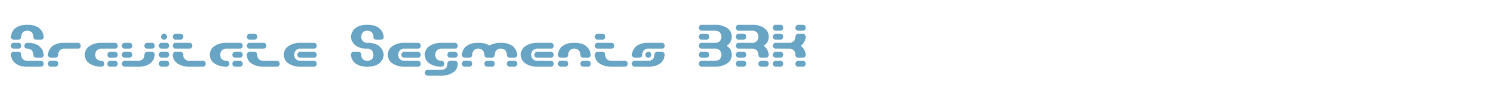 sample Gravitate BRK font