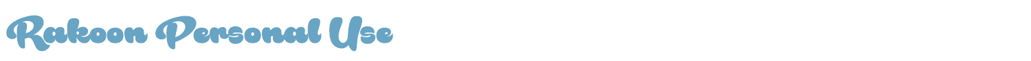sample Rakoon Personal Use font