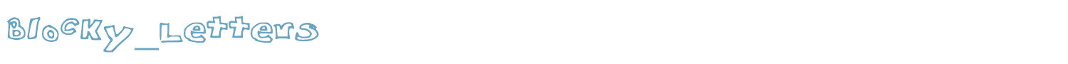 sample Blocky_Letters font