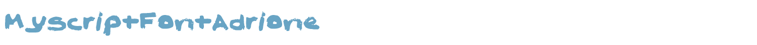 sample MyScriptFontAdrione font