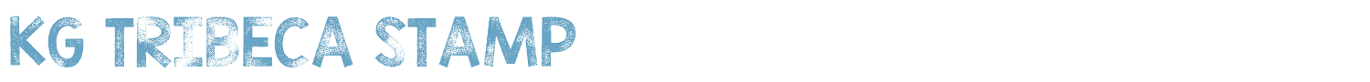sample KG TRIBECA STAMP font