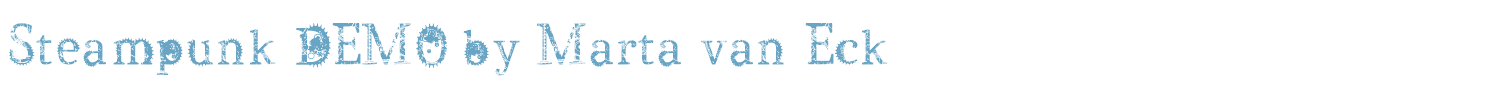 sample Steampunk by Marta van Eck font