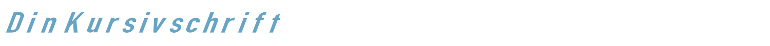 sample Din Kursivschrift font