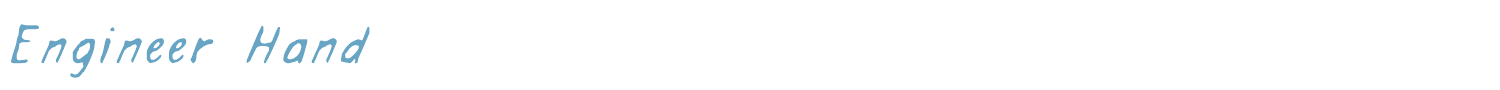 sample Engineer Hand font