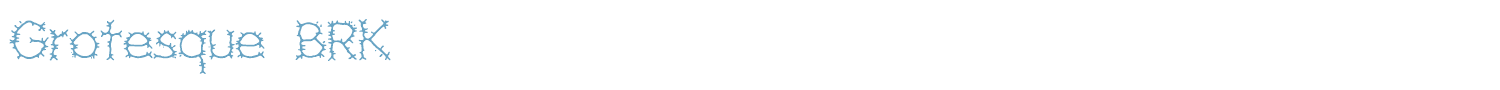 sample Grotesque BRK font