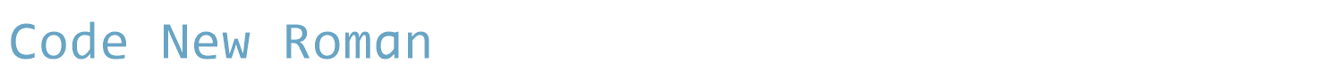 sample Code New Roman font