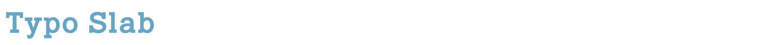 sample Typo Slab font