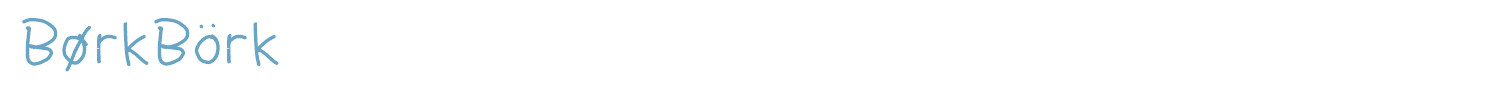 sample BørkBörk font