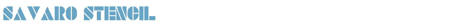 sample SAVARO STENCIL font