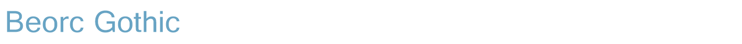 sample Beorc Gothic font