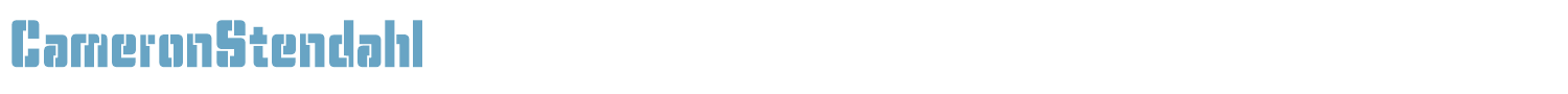 sample CameronStendahl font