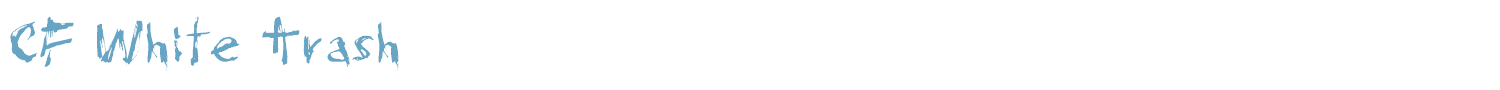 sample CF White Trash font