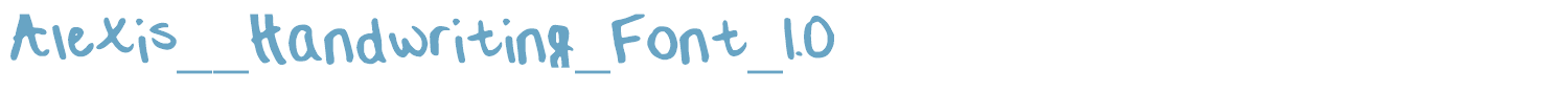 sample Alexis__Handwriting_Font_1.0 font