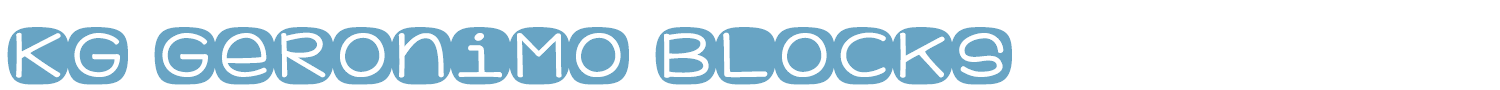sample KG Geronimo Blocks font