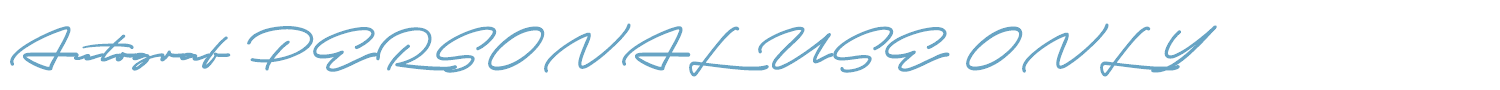 sample Autograf PERSONAL USE ONLY font