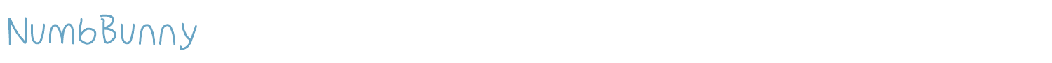 sample NumbBunny font