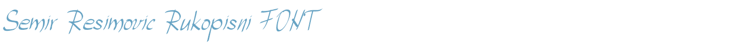 sample Semir Resimovic Rukopisni FONT font
