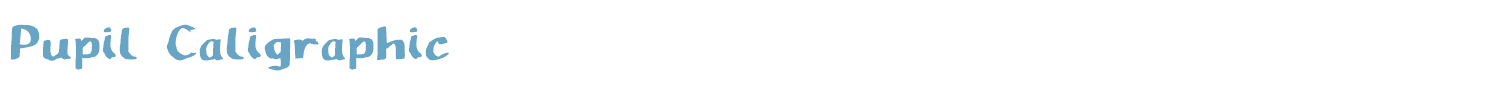 sample Pupil Caligraphic font