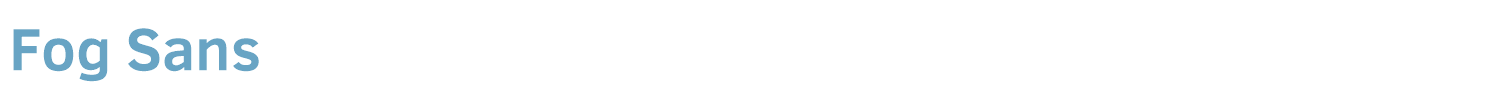 sample Fog Sans font
