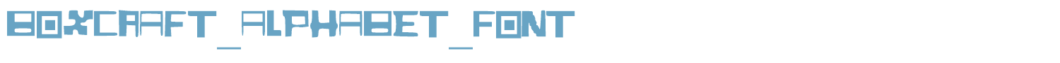 sample BoxCraft_Alphabet_Font font
