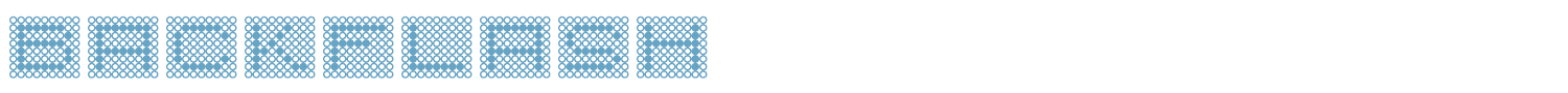 sample Backflash font