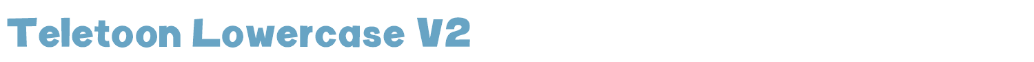 sample Teletoon Lowercase V2 font