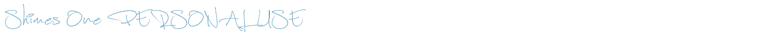 sample Shimes PERSONAL USE font