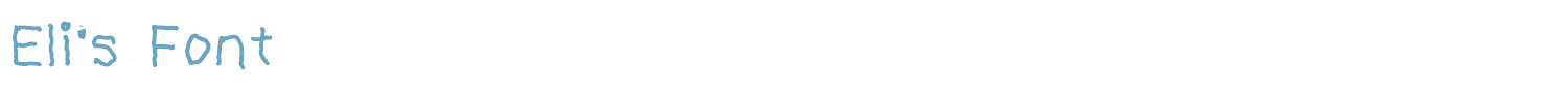 sample Eli's Font font