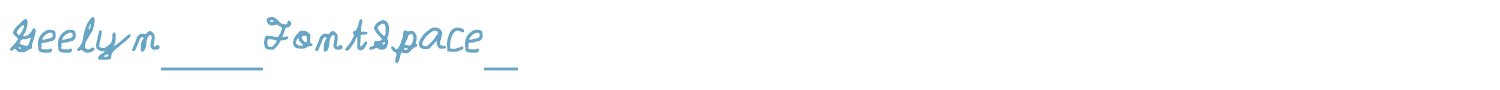 sample Geelyn___FontSpace_ font