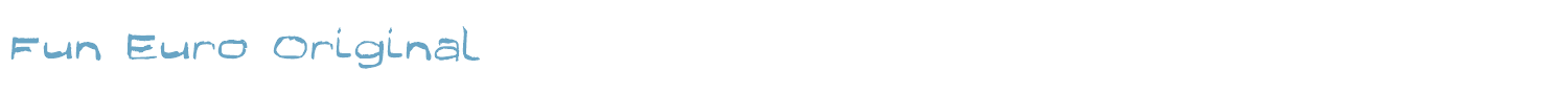 sample Fun Euro Original font