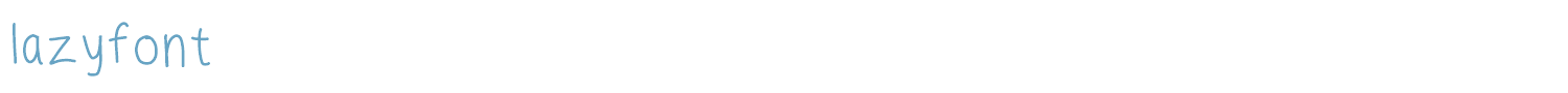 sample lazyfont font