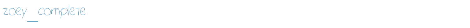sample zoey_complete font